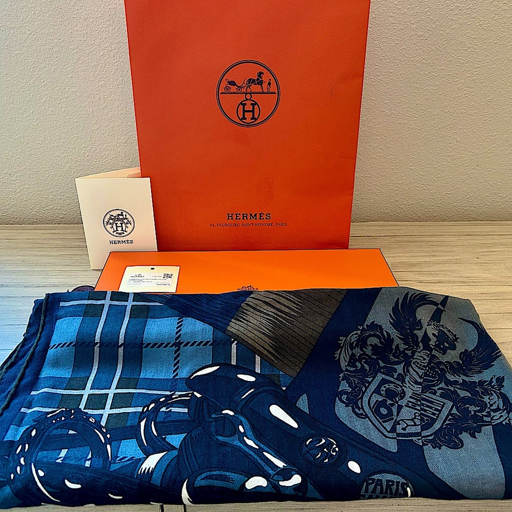 Hermes Cheval Punk 100cm Cashmere Scarf
